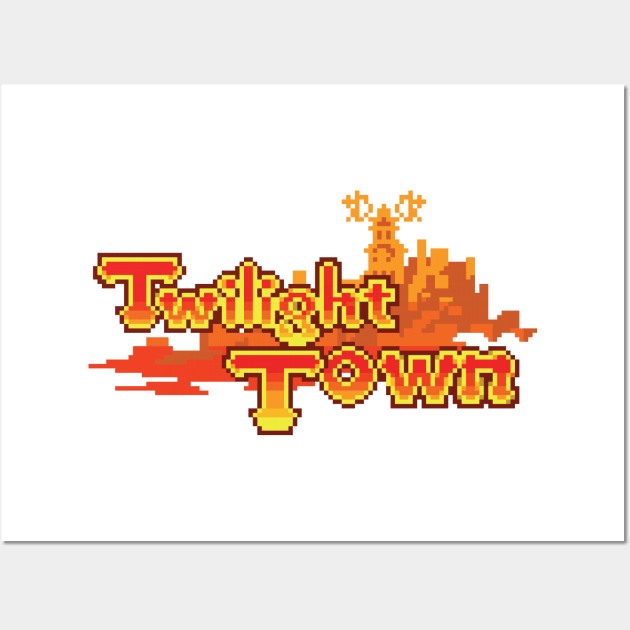 Twilight Town Logo Pixel Art Wall Art by inotyler